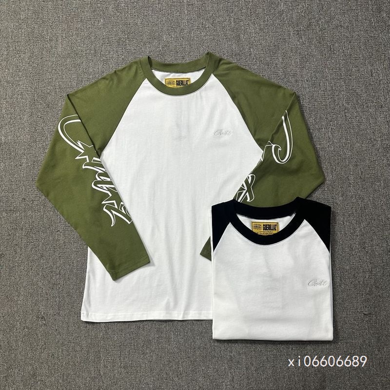 Cross-Border Trendy Brand Corteiz Spliced ​​Qilin Arm Printed Long-Sleeved American Retro Casual Loose Street Hip-Hop T-Shirt