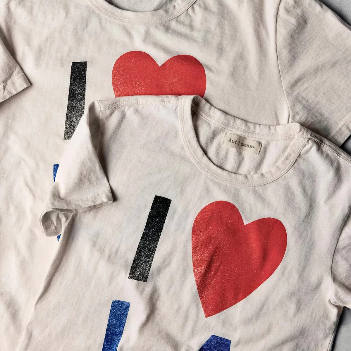 Autisms Treasure House Ins Simple Design Love Letter Couple's T-shirt Summer New Style Harajuku Style Short Sleeve