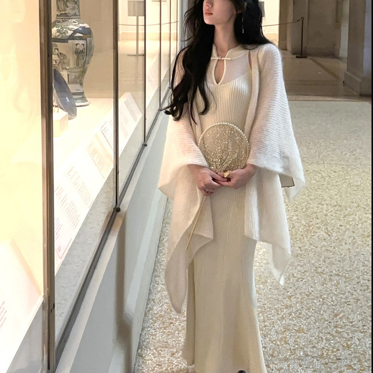 2026 Spring/Summer New Mohair Sweater for Women, Soft and Gentle Moonlight Lazy Style Shawl Knitted Cardigan Top for Women