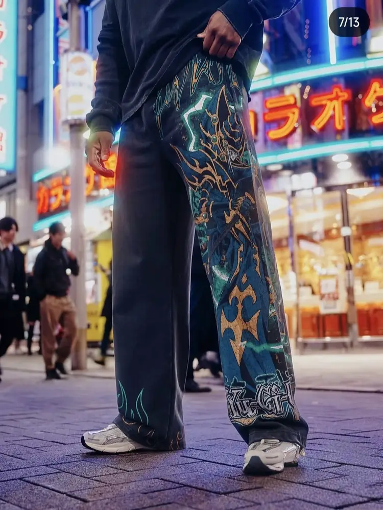Youngla Co-Branded Yu-Gi-Oh American-Style Sports Fitness Loose Pure Cotton Versatile Sweatpants Long Pants