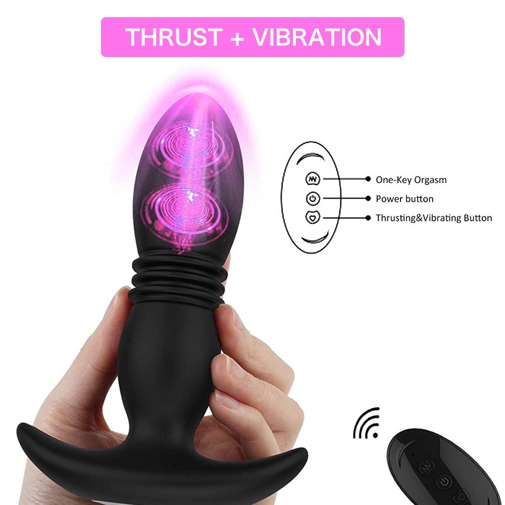 New Retractable Anal Plug 3-Speed Retractable 12-Frequency Vibration Massage Masturbator for Men and Women Adult Products Wholesale