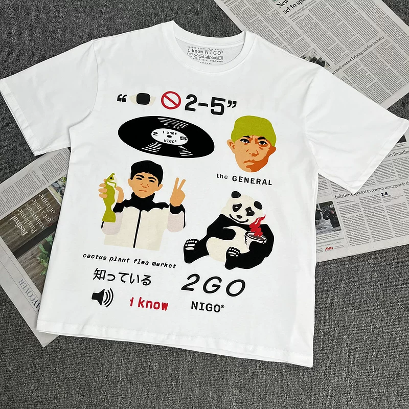 CPFM foam printed round neck short sleeved American fashion brand casual high street loose letter half sleeved pure cotton men's and women's T-shirt