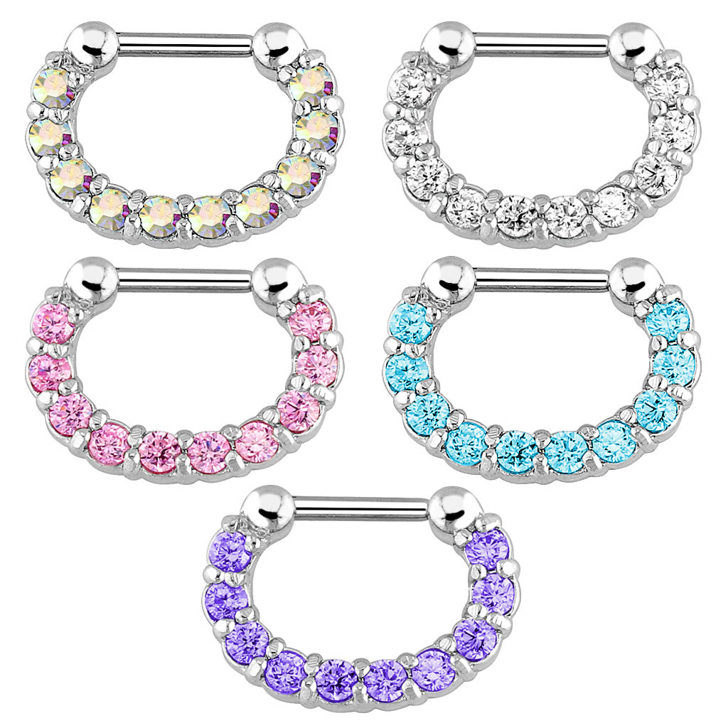 European and American Fashionable Nose Ring Zircon Straight Nose Ring Online Wholesale Nose Pin