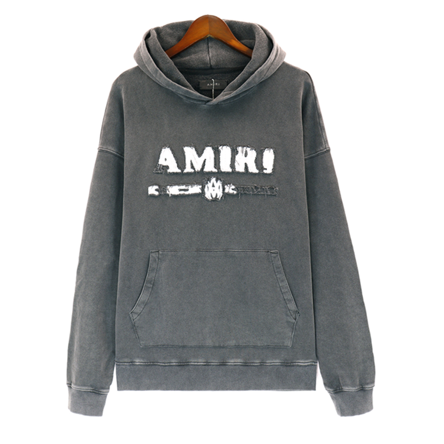 European and American Trendy Brand Washed and Distressed High Street Embroidered Hooded Sweatshirt Loose Large Size Hoodie Suit for Men