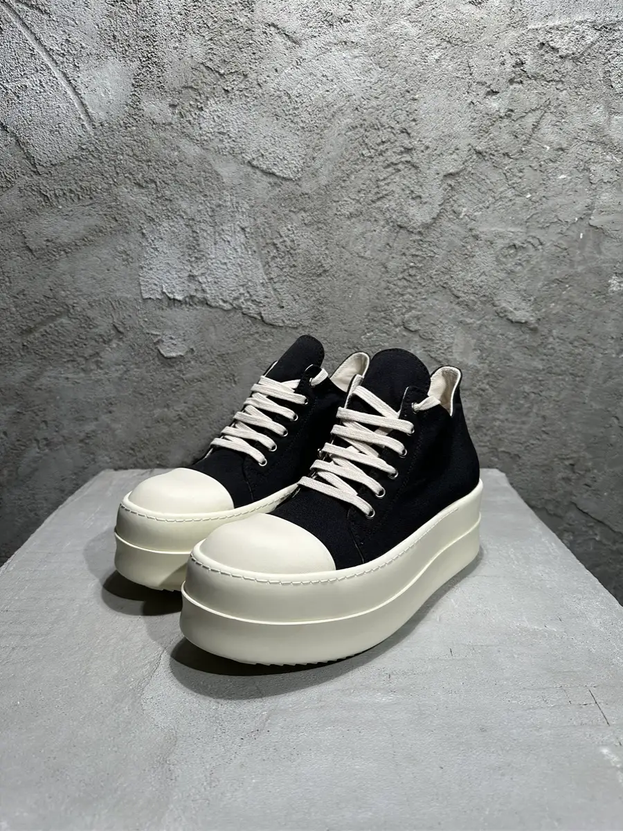 Xuanzhan Ro Trendy Sports Height-Increasing Breathable Low-Top Versatile Canvas Shoes Dark Retro Abrasion Resistant Casual Thick-Soled Sneakers