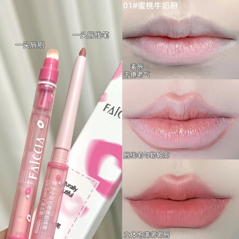 Faiccia Matte Lip Liner for Contouring and Enhancing Lips, Waterproof and Long-Lasting Lipstick Base for Pouty Lips