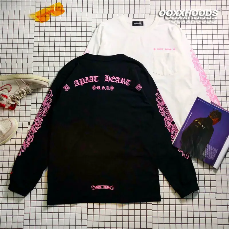 Apart Heart Black Long Sleeve T-Shirt