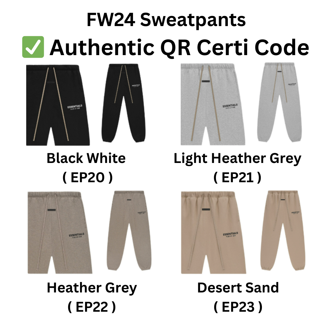 Ess Fw24 Ss25 Sweatpants High Street American Style Trend Legit Certi QC 照片，来自 TAOBAO Qualit.ly