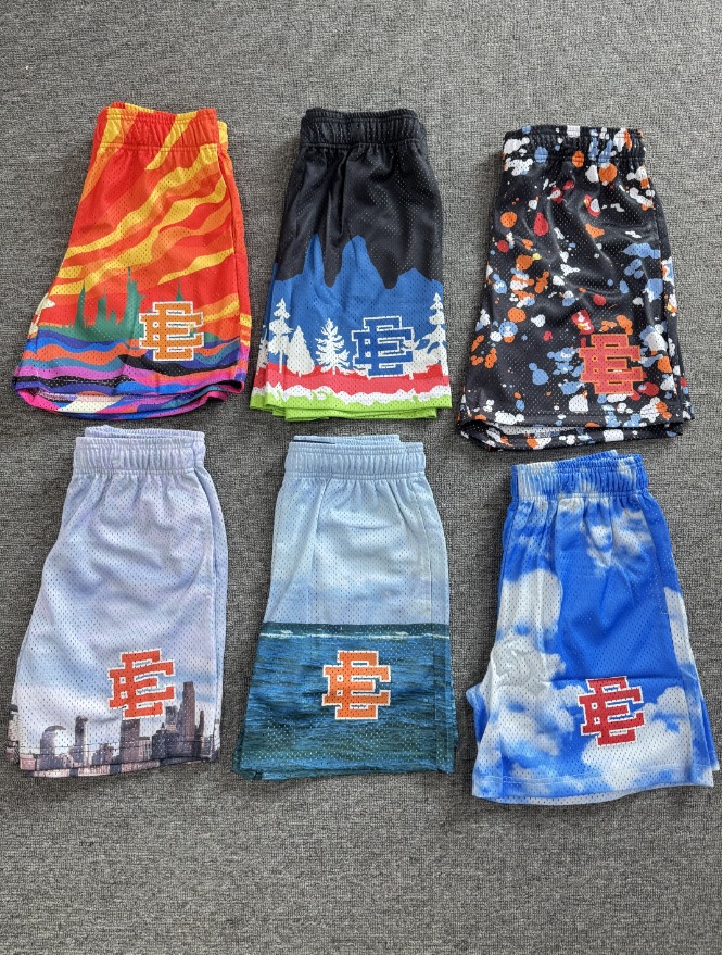 Cross-border New EE Quarterpants Mesh Breathable Quick-drying Pants Training Sports Casual Shorts Men's Summer in stock Direct Supply