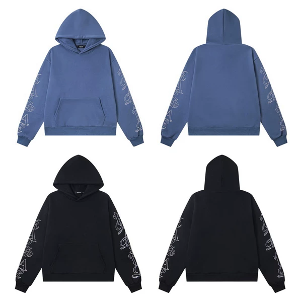 Trendy Trapstar arm embroidered logo, high street loose fleece hooded sweatshirt, early autumn hip-hop fashion brand