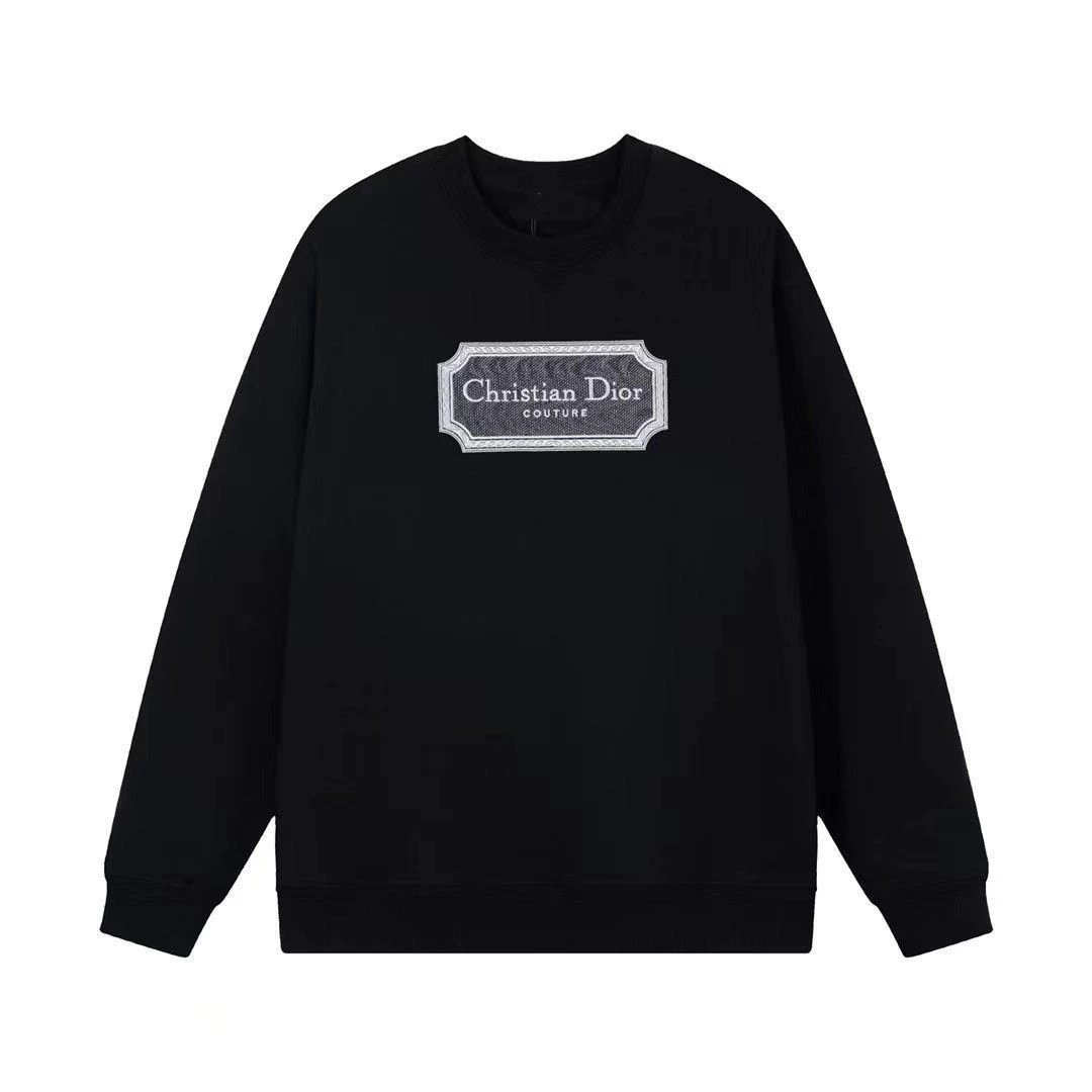 Casual Velvet Thickened Casual Men's and Women's oversize Letter Printing High-end Round Neck Pullover Sweatshirt Trend