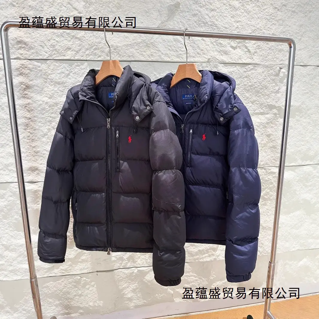 High Version Foreign Trade down Jacket Hooded Little Red Horse Logo Men and Women Couple Same Style Warm New Loose Jacket Ready for Sale