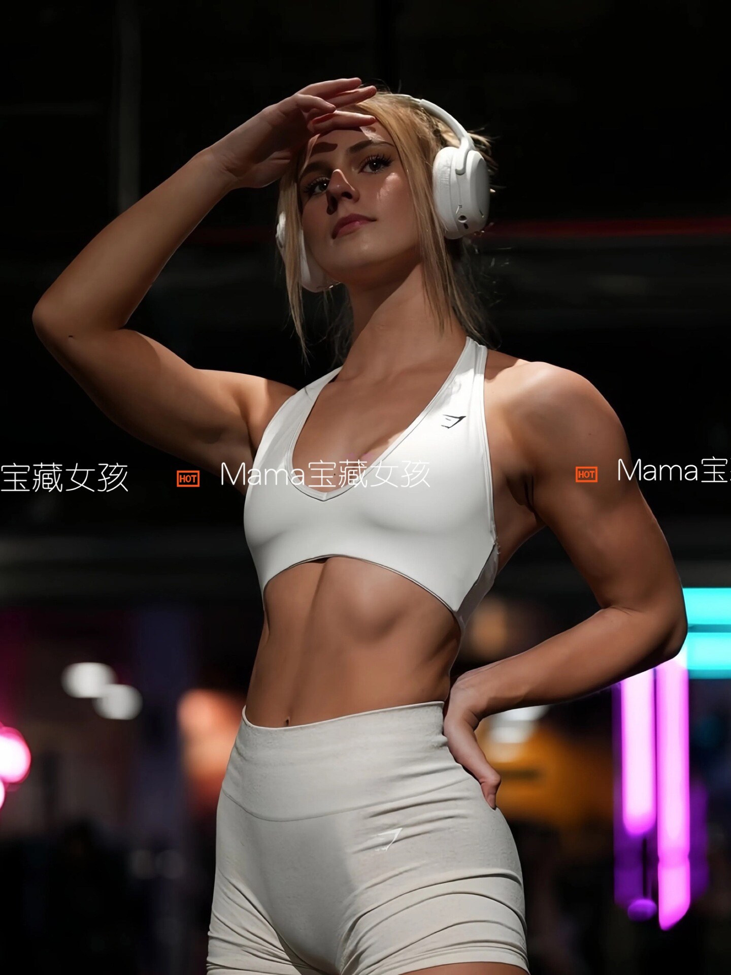 Treasure Girl Gym Shark Hot Girl Sexy Yoga Wear High-End Halter Neck Tank Top Sports Running Bra Top Foto QC da TAOBAO su Qualit.ly