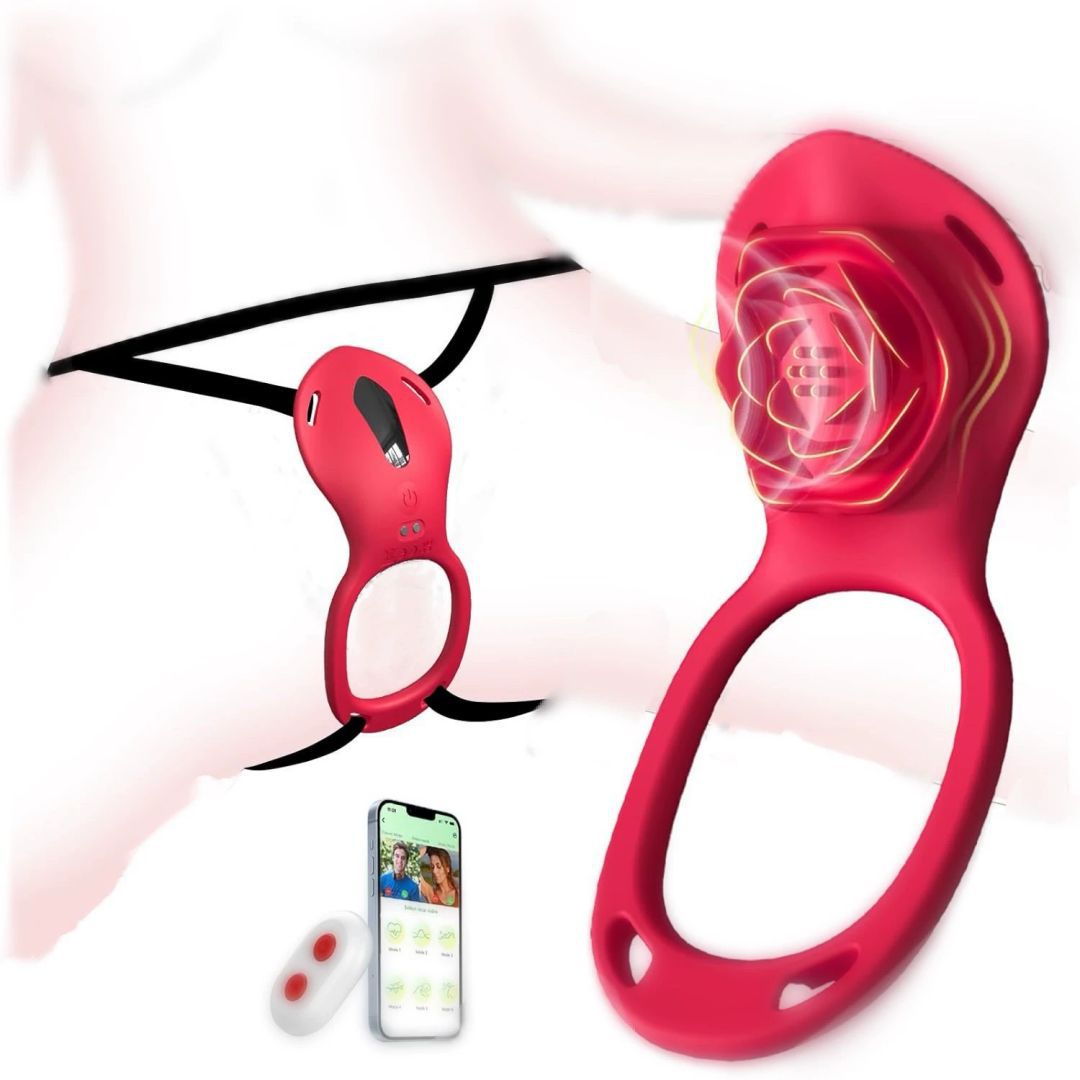 Popular Vibrating Ring with Suction Nozzle, Wireless Remote Control, Wearable Couple's Resonance Multi-Frequency Adult Sex Toy Factory Store