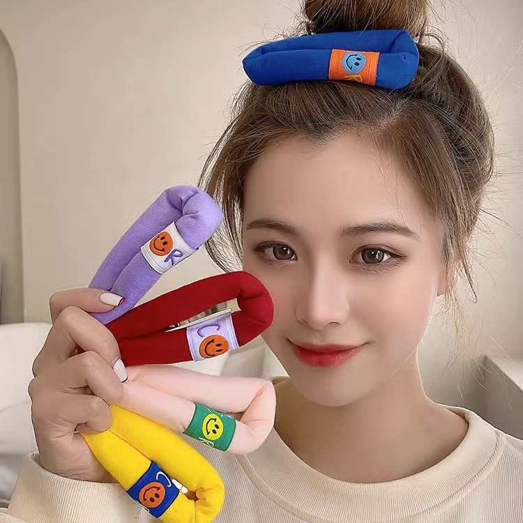 Cute Bubble Sponge Smiley Hair Clip Large BB Clip Wash Hair Clip Side Clip Girl Heart Bangs Clip Headdress Hair Accessories