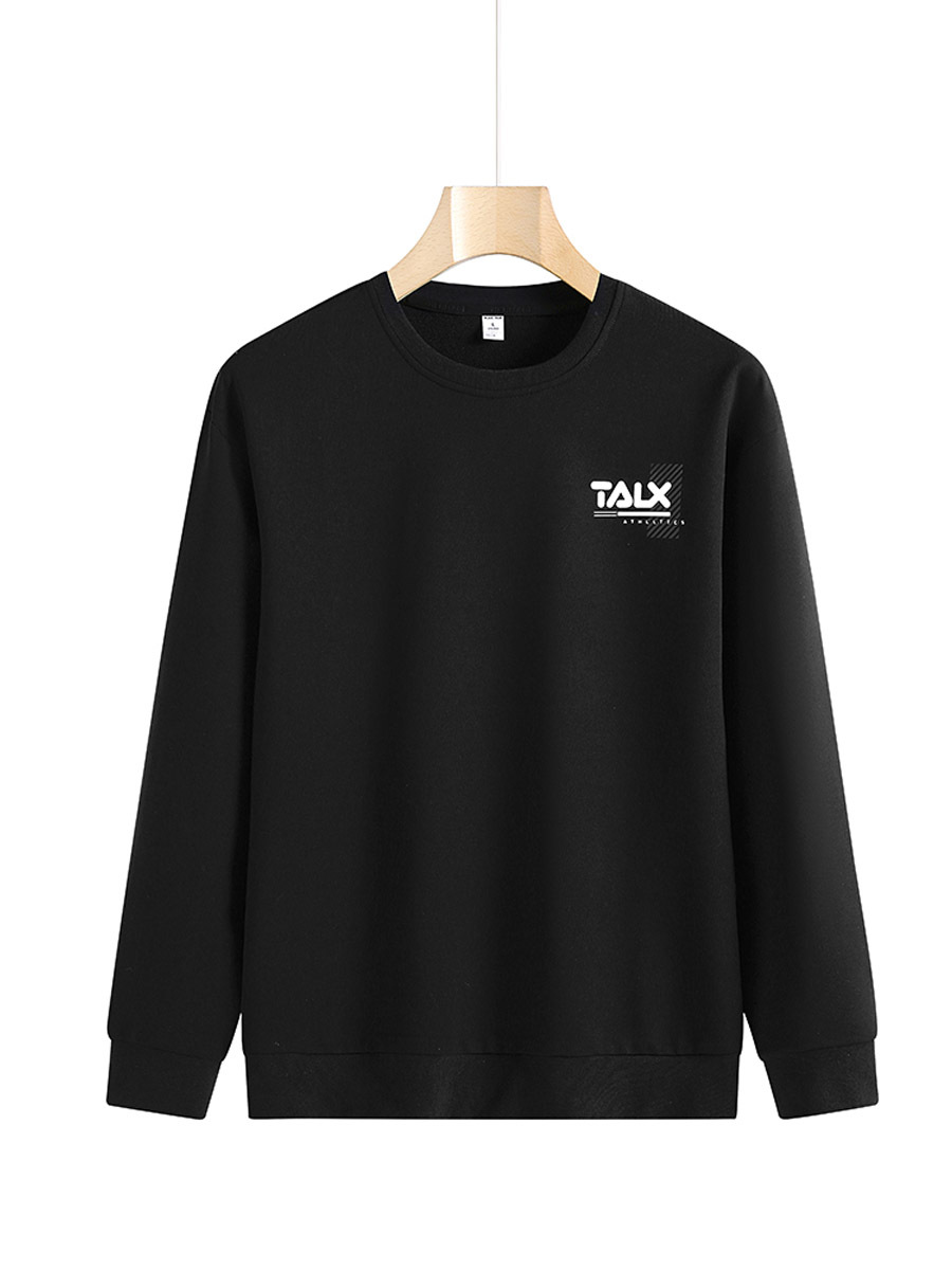 New Spring and Autumn Washed Cotton Sweatshirt Men's Round Neck Men's Fashion Pullover Jacket All-match Slim-fit Top 2311205