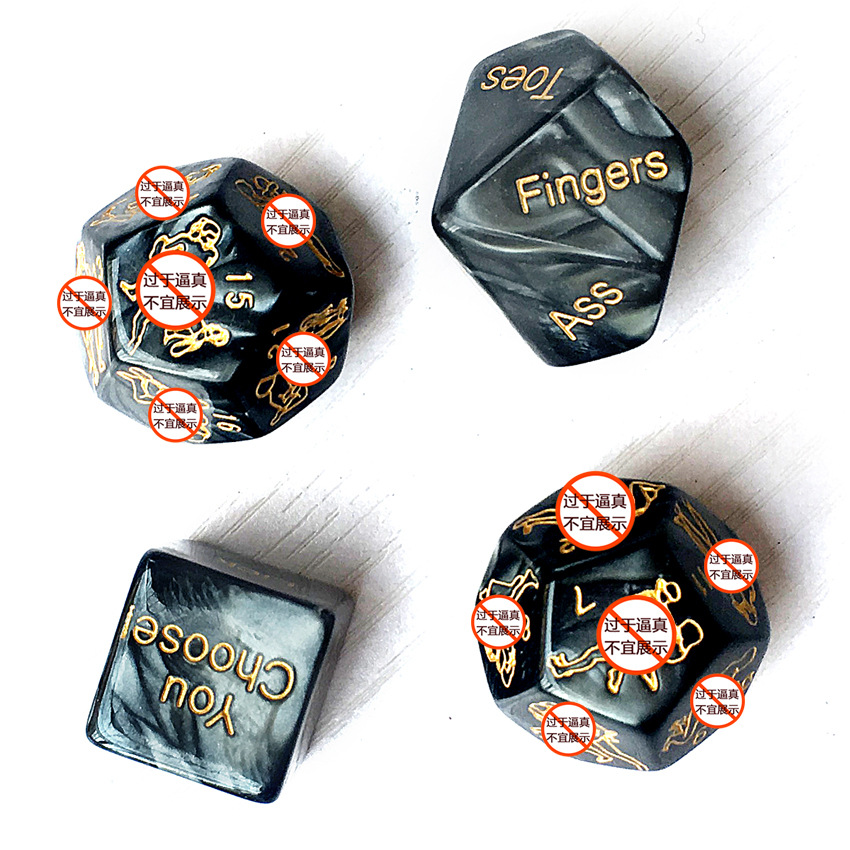 Sexy 4-in-1 suit marbling carving dice adult all kinds of posture English flirting supplies factory wholesale