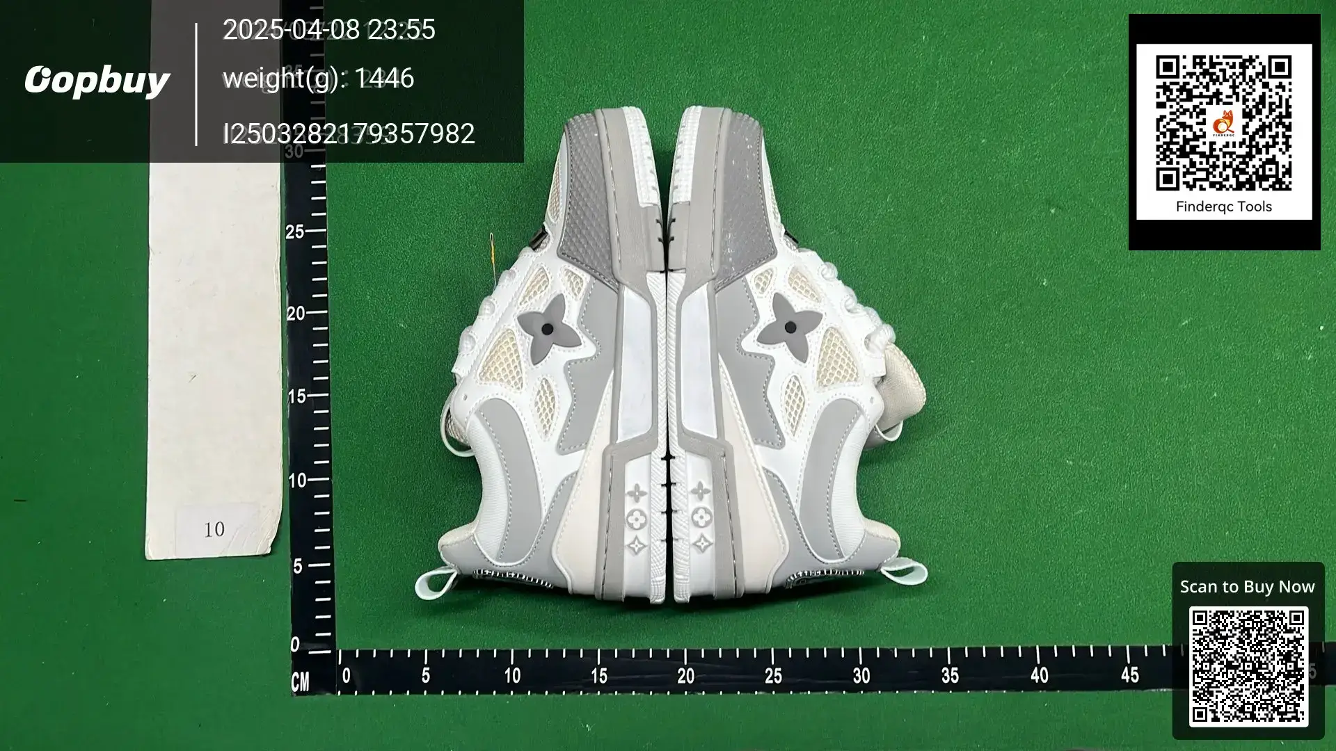 Louis Vuitton LV Trainer White Grey