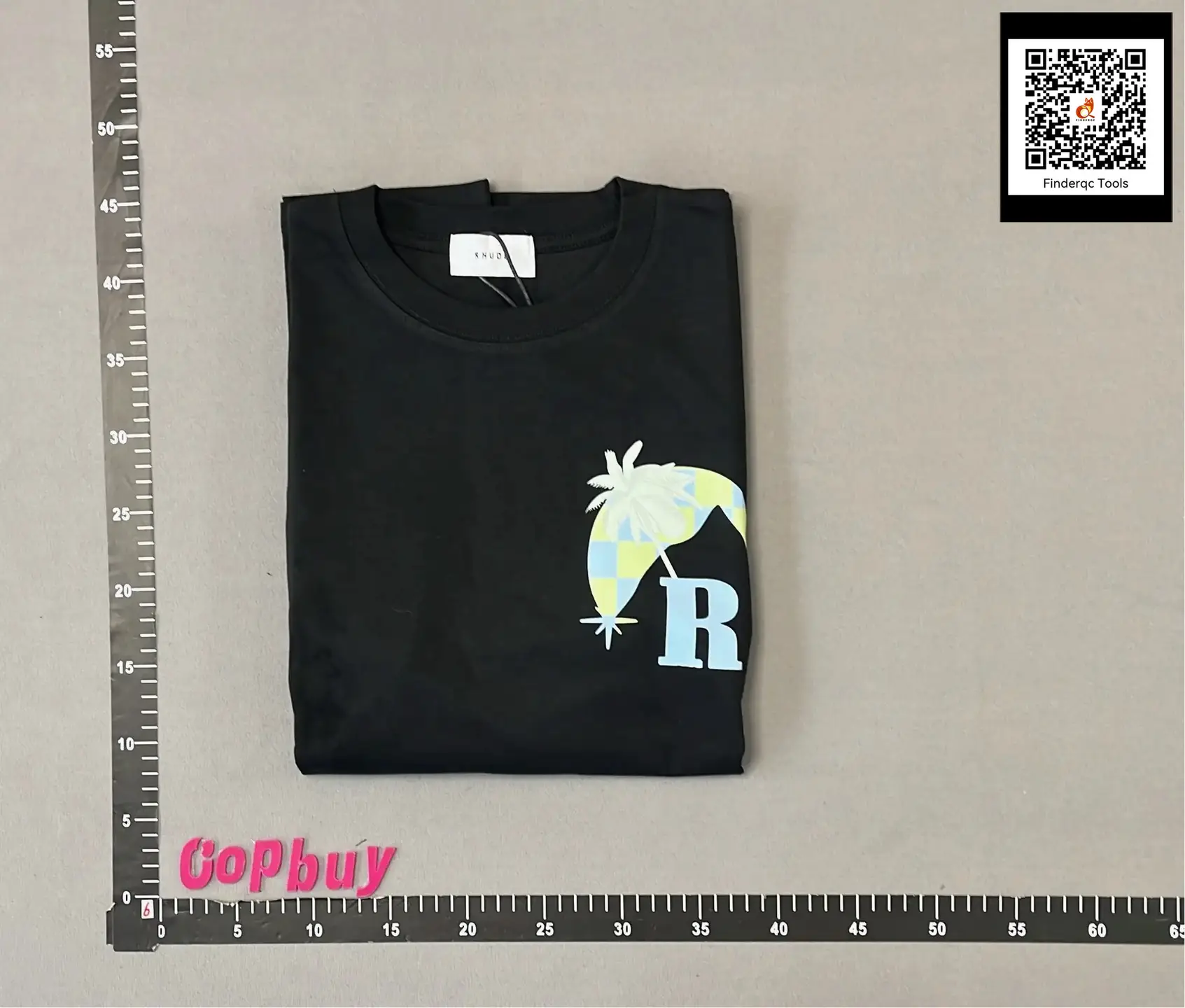 RHUDE White Palm Tree Graphic T-Shirt