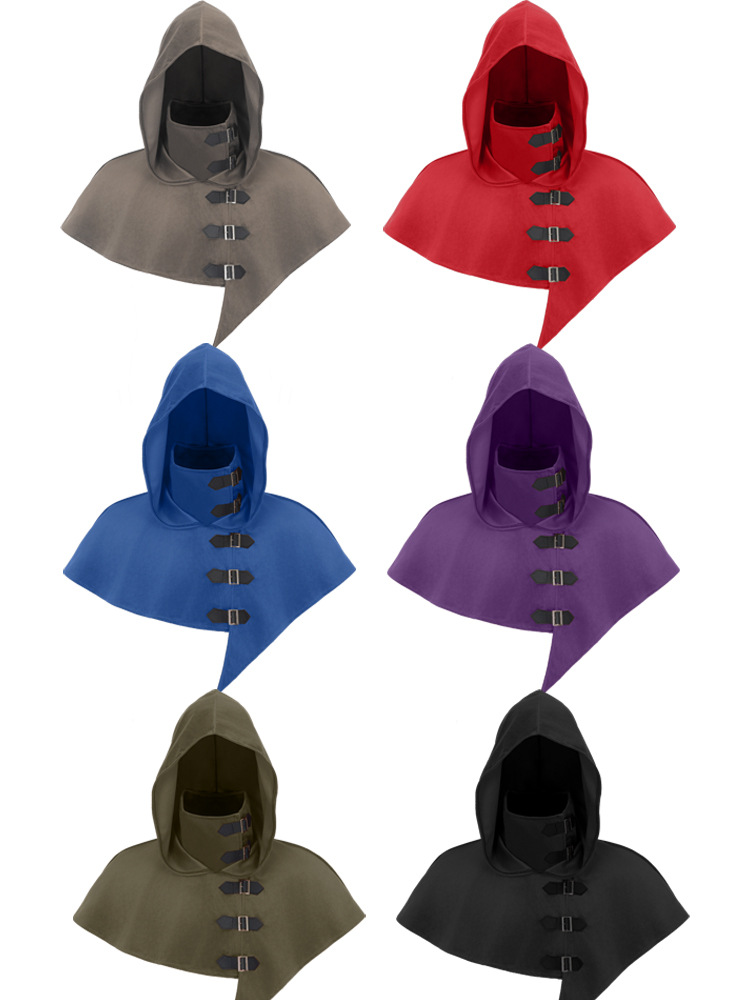 Medieval Monk Uniform, Monk Robe, Wizard Priest Uniform, Cos Costume, Stage Costume, Halloween Hooded Shawl Cloak