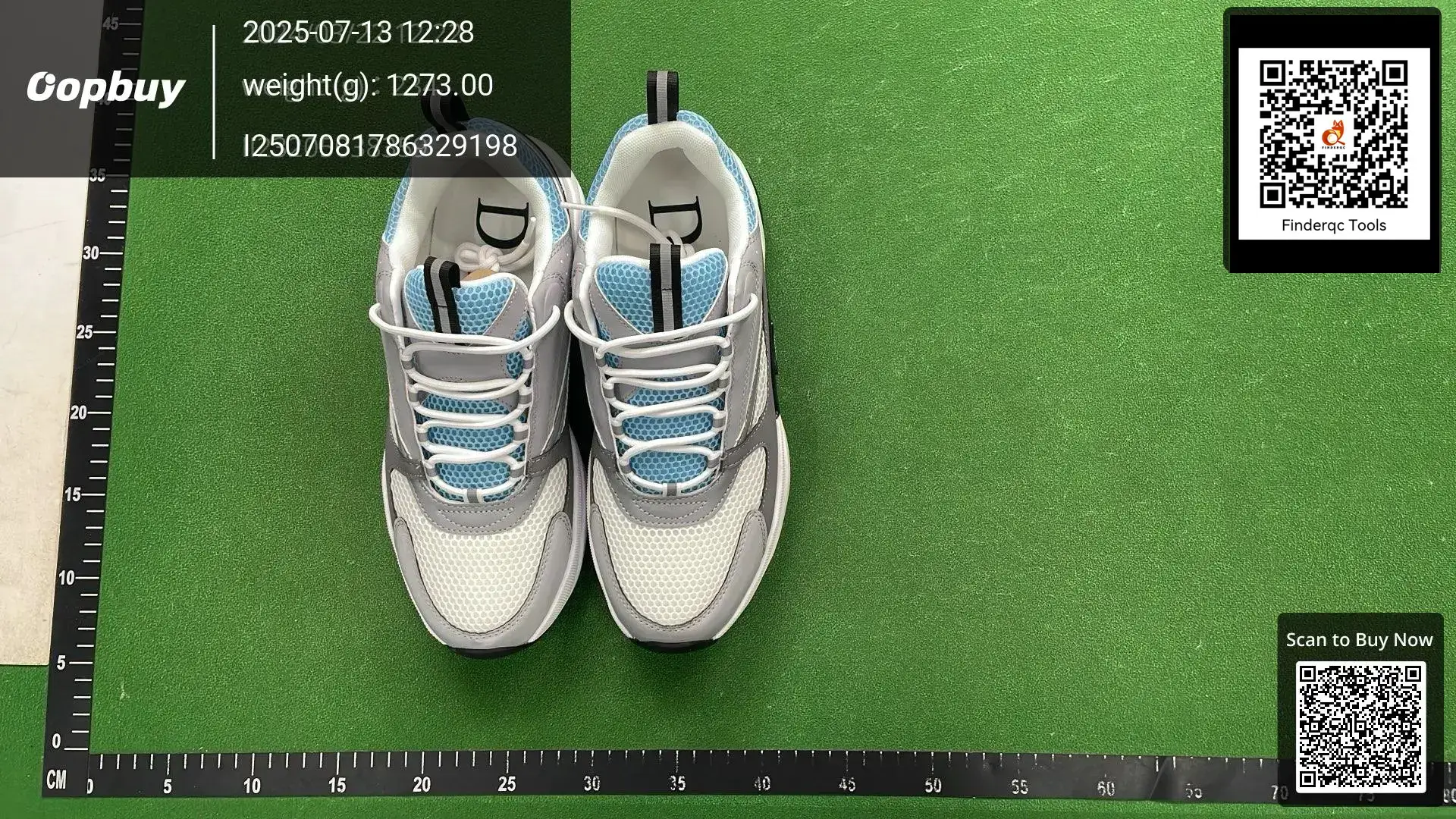 Dior B22 Sneakers White Grey Blue