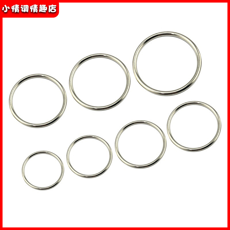 Stainless Steel Fine Lock Ring for Men, Glans Penis Restraint Ring, Metal Cock Ring, Adult Penis Sex Toy