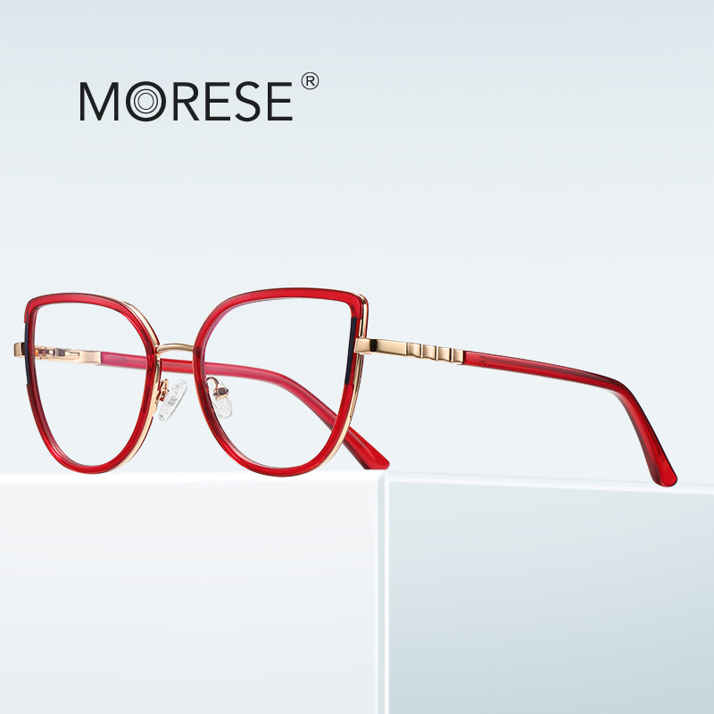 Cross-border new anti-blue light glasses 3129 metal TR ring texture frame European and American catwalk sweet girl decorative flat mirror