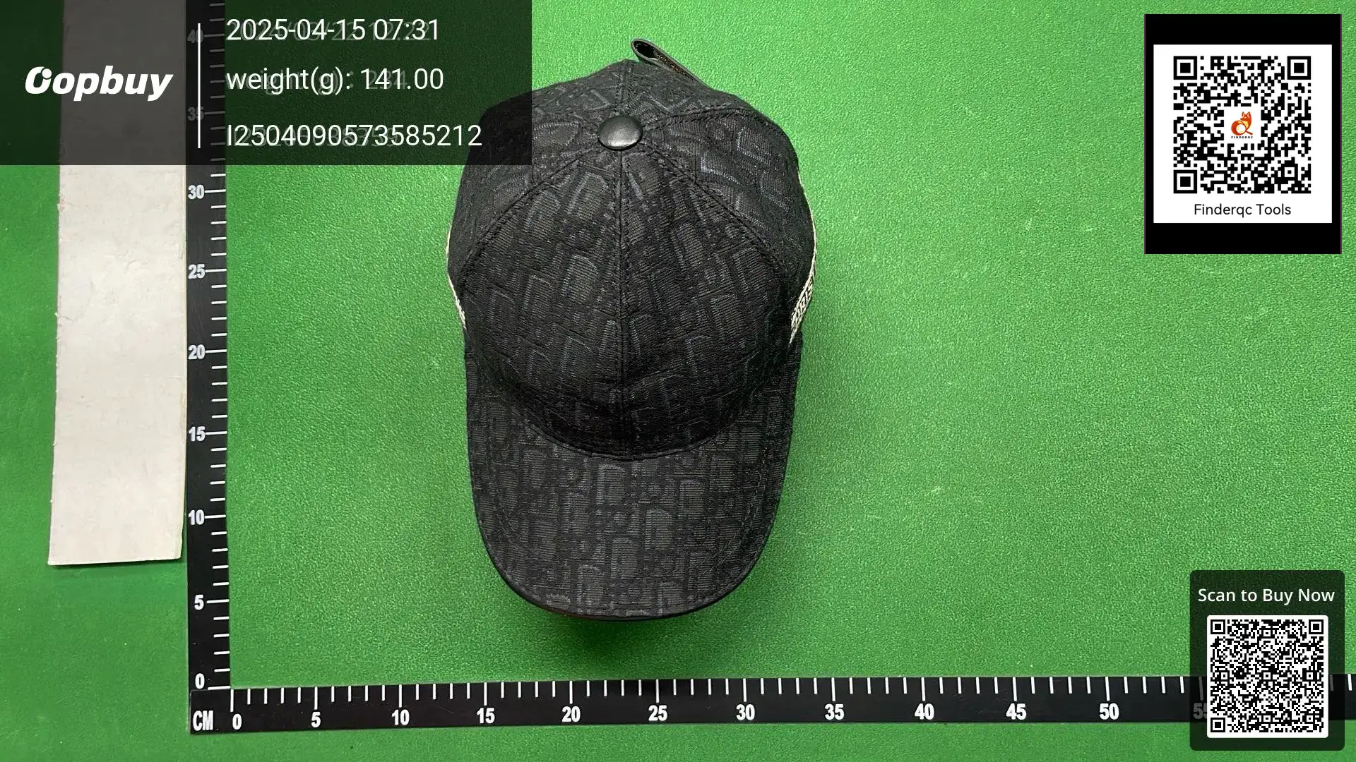 Dior Monogram Baseball Cap Black