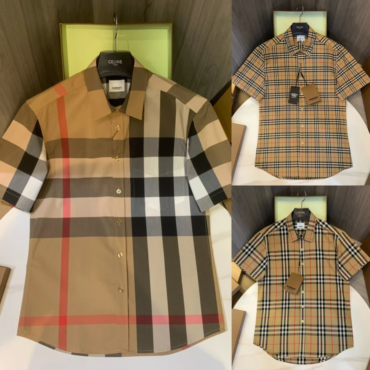 Burberry Plaid Short Sleeve Shirt