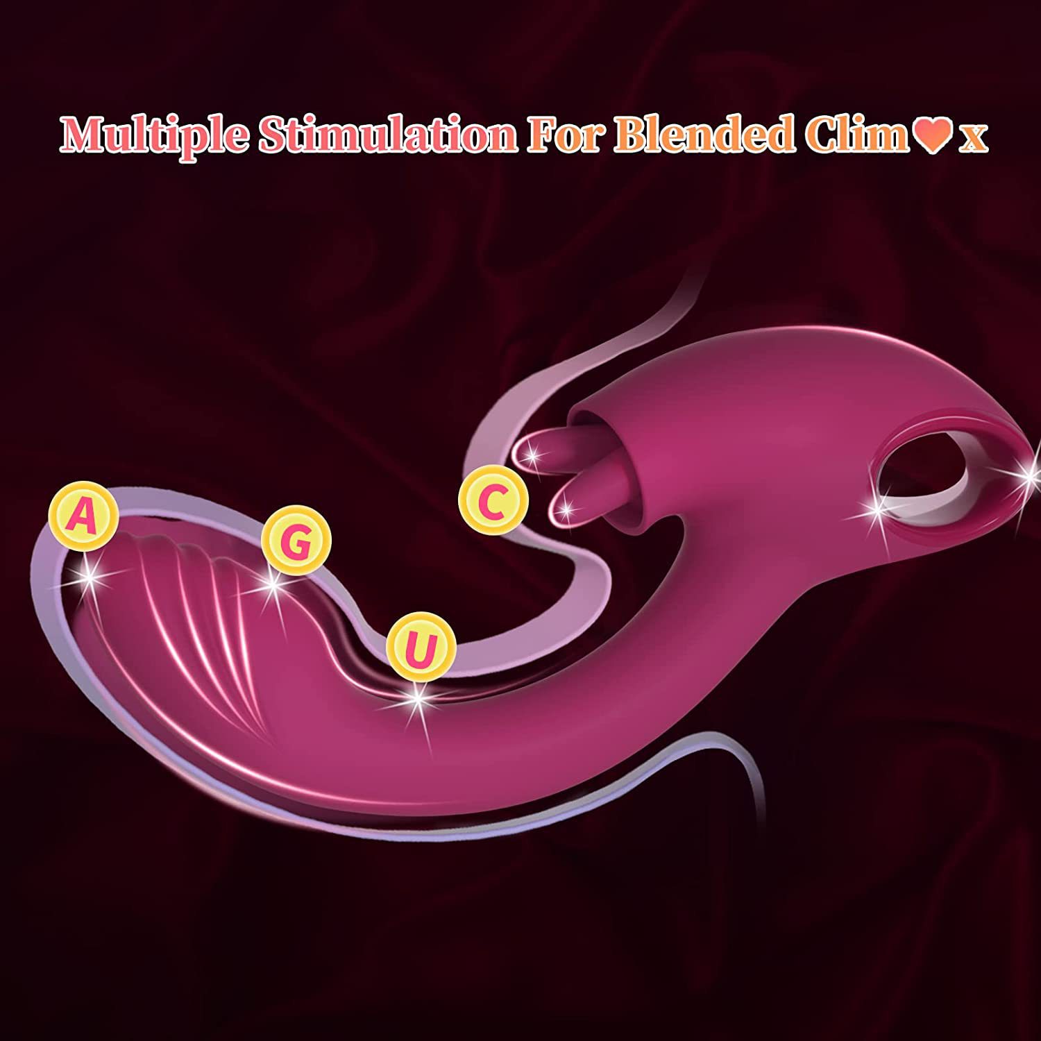Amazon's New Double Tongue Phallus Vibrating Stick Female G-Spot Stimulation Swinging Tongue Licking Masturbation Massager Wholesa