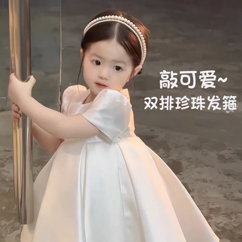 Super Fairy Girl's Princess Headwear Hairpin High-end Children's Pearl Hairband Girl's Mori Style Fairy Hair Bale