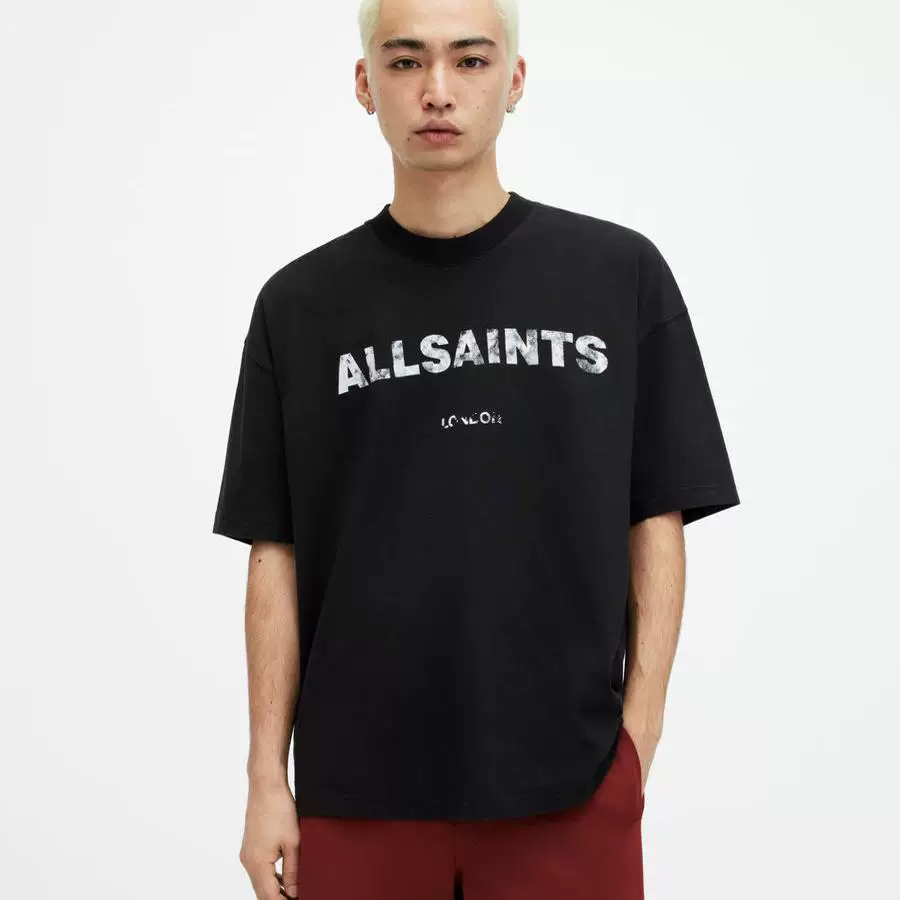 Men's loose short sleeved T-shirt with letter print casual 𫔮 2025 Spring Classic