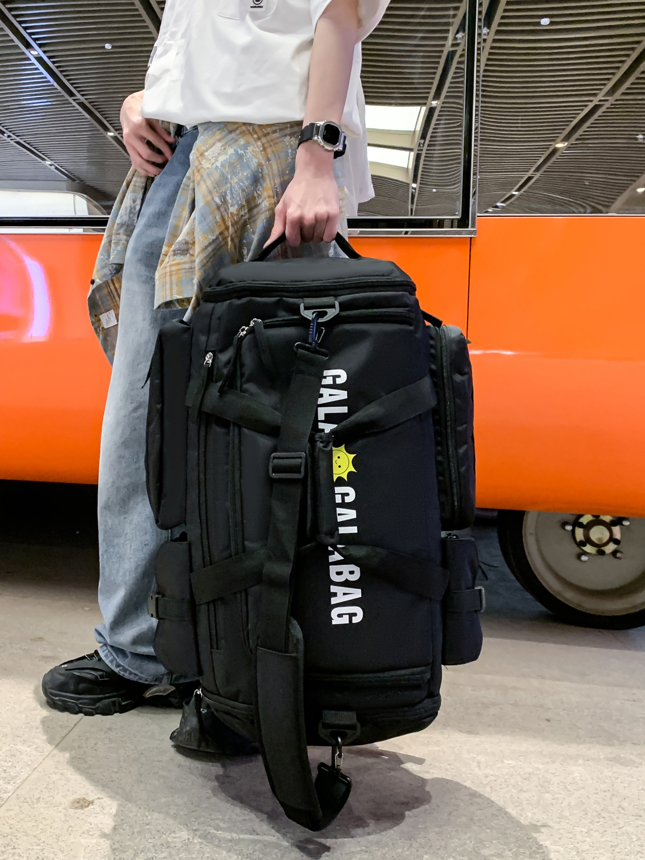 Hong Kong Trend Harajuku Large-Capacity Business Trip Bag Crossbody Bag Sports Dry and Wet Separation Training Backpack Independent Shoe Compartment