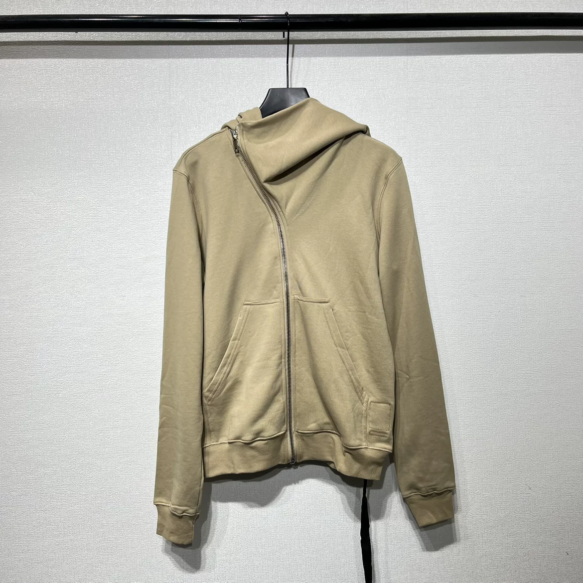 秋冬新款暗黑风格斜拉链开衫副线巫师帽男女同款宽松连帽卫衣外套