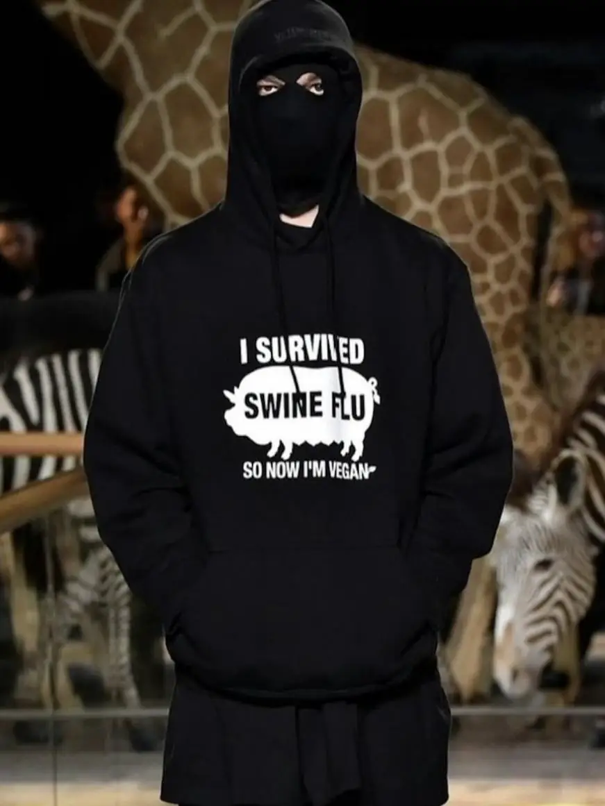 (In Stock) Rare Vtm Masked Swine Flu Hoodie Embroider Printed Hoodie Same Style as the Show