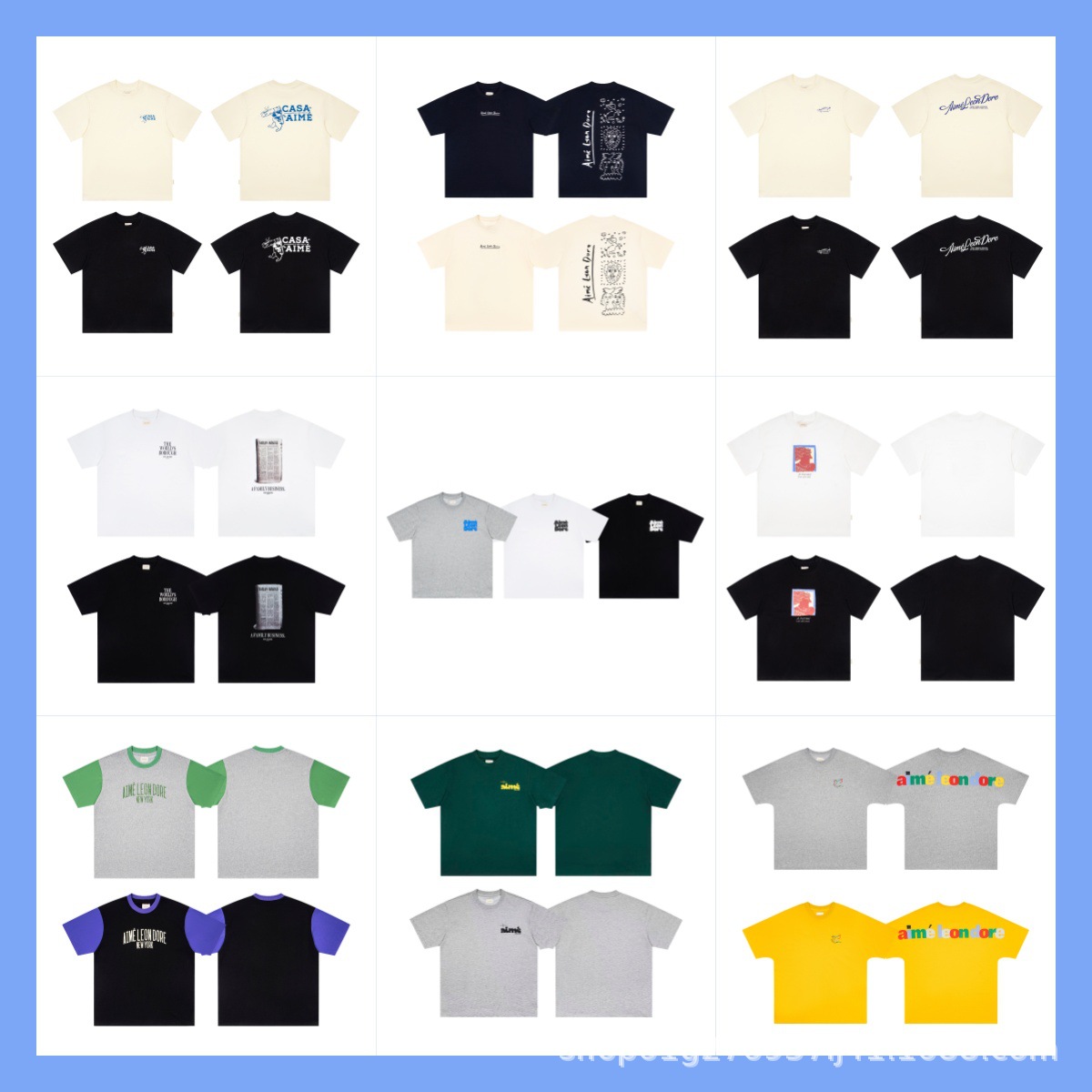 26Fw Foreign Trade Wholesale Ald Crown Letter Print Short-Sleeve Unisex Loose Casual T-Shirt Trendy Brand Top Half-Sleeve Fashion Foto QC de 1688 na Qualit.ly