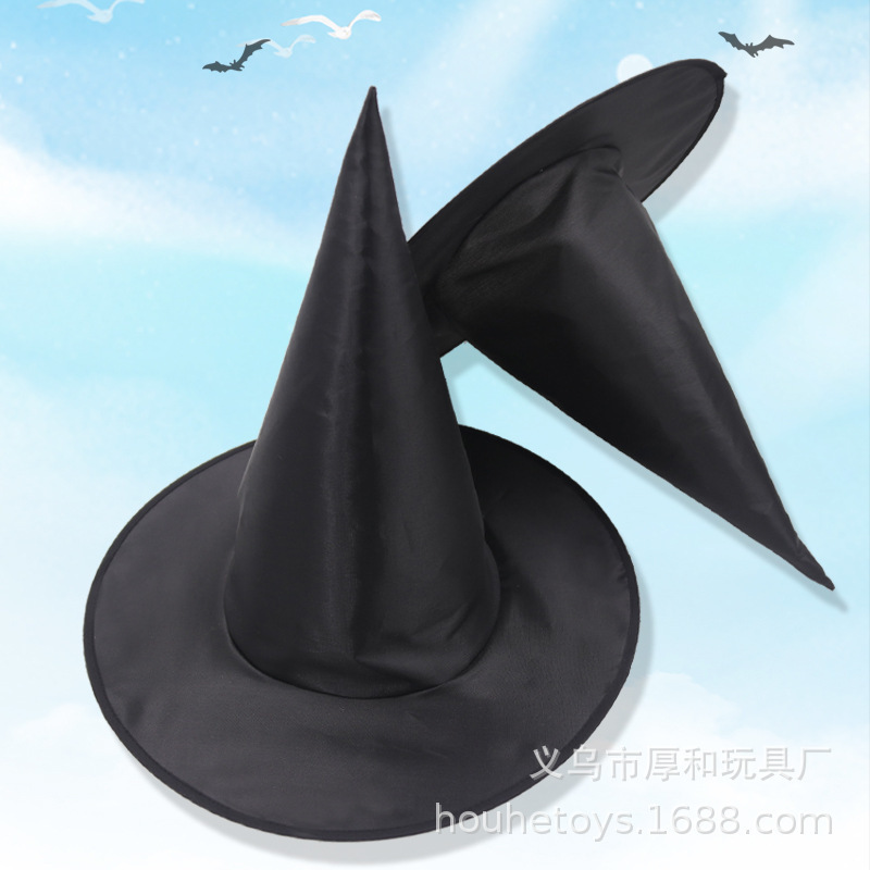 Halloween adult children witch witch hat Harry Potter wizard black oxford cloth black hat wholesale