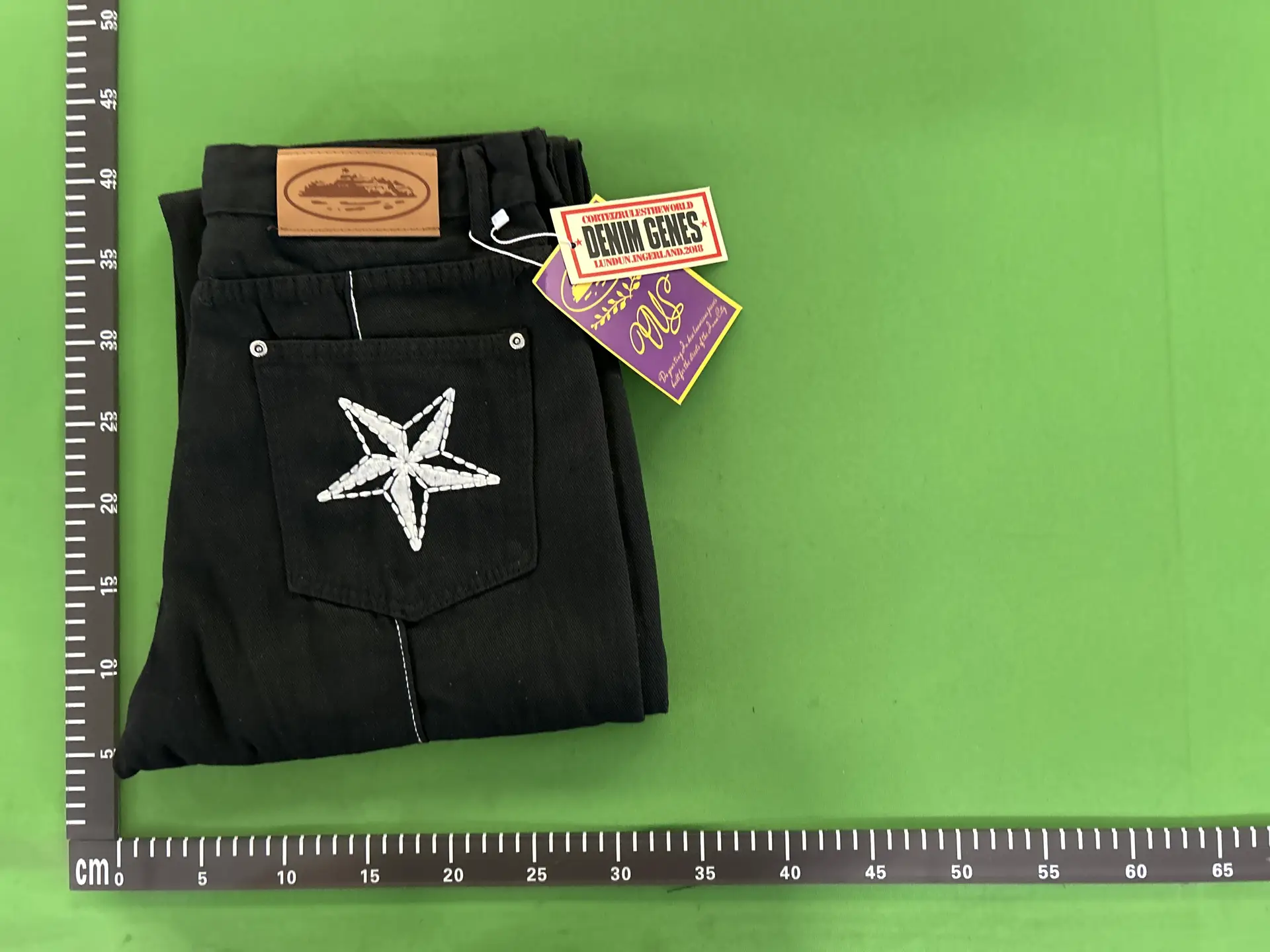 DENIM GENES Black Jeans with Star Embroidery