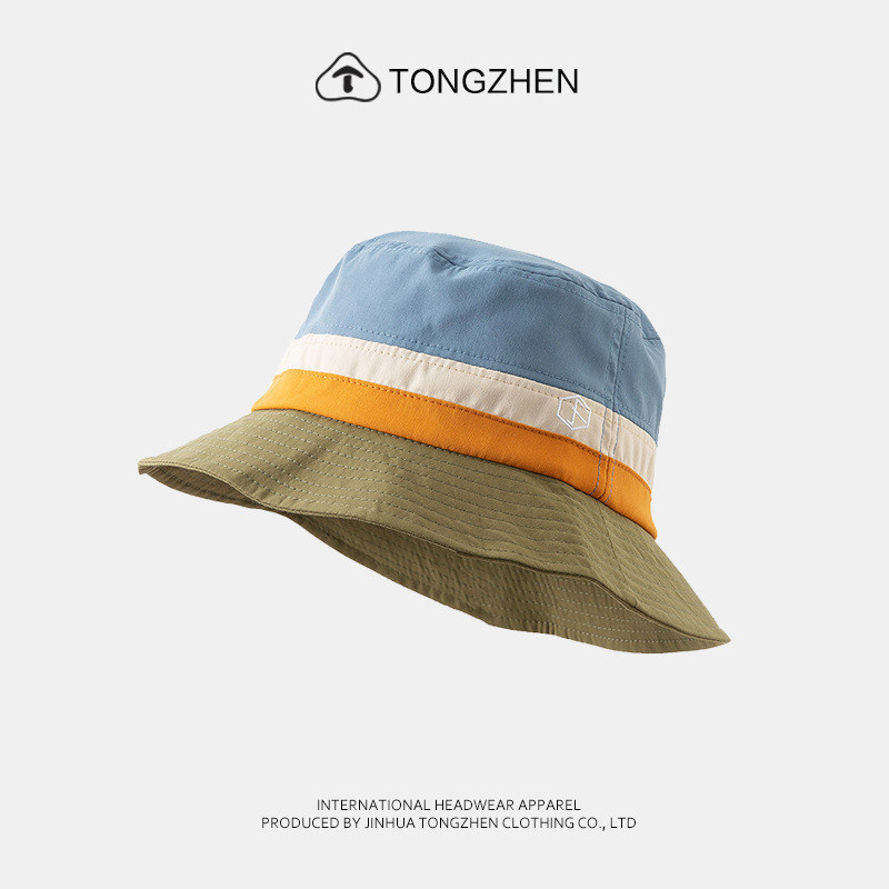 Fisherman Hat Women's Big Head Hat Men's Summer Outdoor UV Protection Sun Hat Big Corner Folding