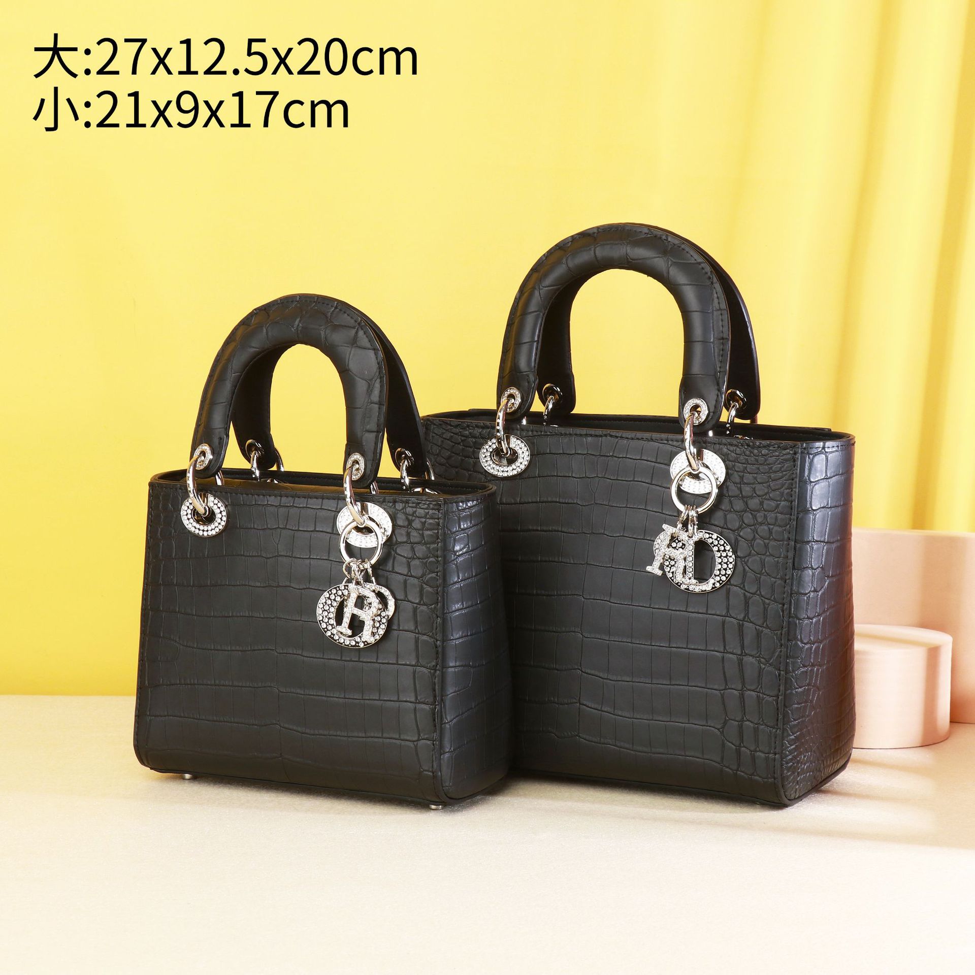 Crocodile Belly Pattern Lady Diana Bag Classic Women's Handbag Shoulder Crossbody Bag High-End Women's Bag Trendy Factory Wholesale in Stock