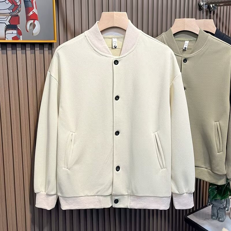 Twill Baseball Collar Aviator Jacket Coat Men's Autumn New Casual Overalls Jacket