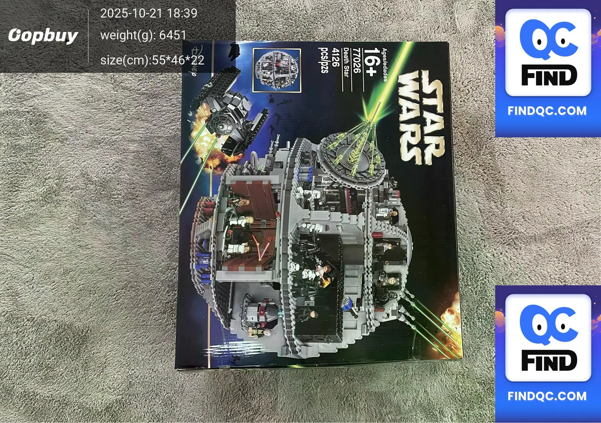 Compatible with Lego 75159 Star Wars Series Starwars Death Star No. 3 Assembled Building Block Toys