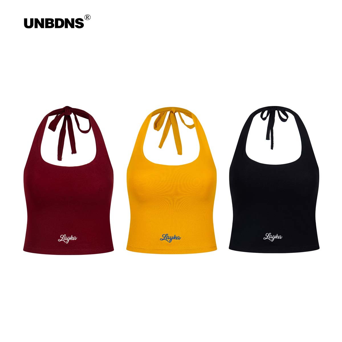 Unbdns Halter Neck Strap Tank Top American Hip-Hop Retro Ultra-Short Sports Fitness Bra Waist-Cinching Top for Women Summer