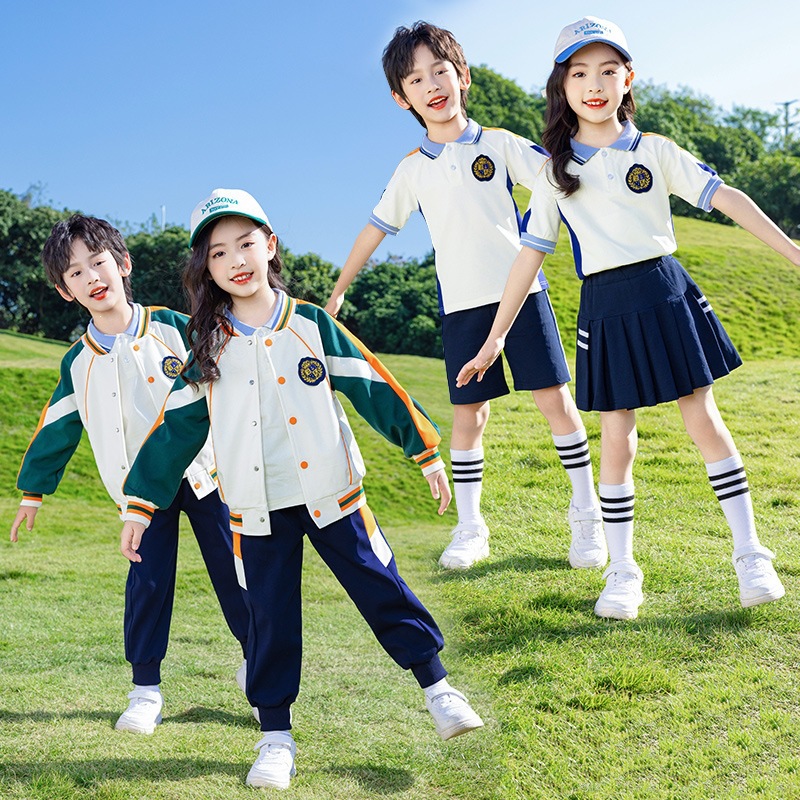 Class Uniforms, First Grade School Uniforms, Elementary School Students' Kindergarten Uniforms, Spring Style Children's Baseball Jerseys, Summer Sportswear