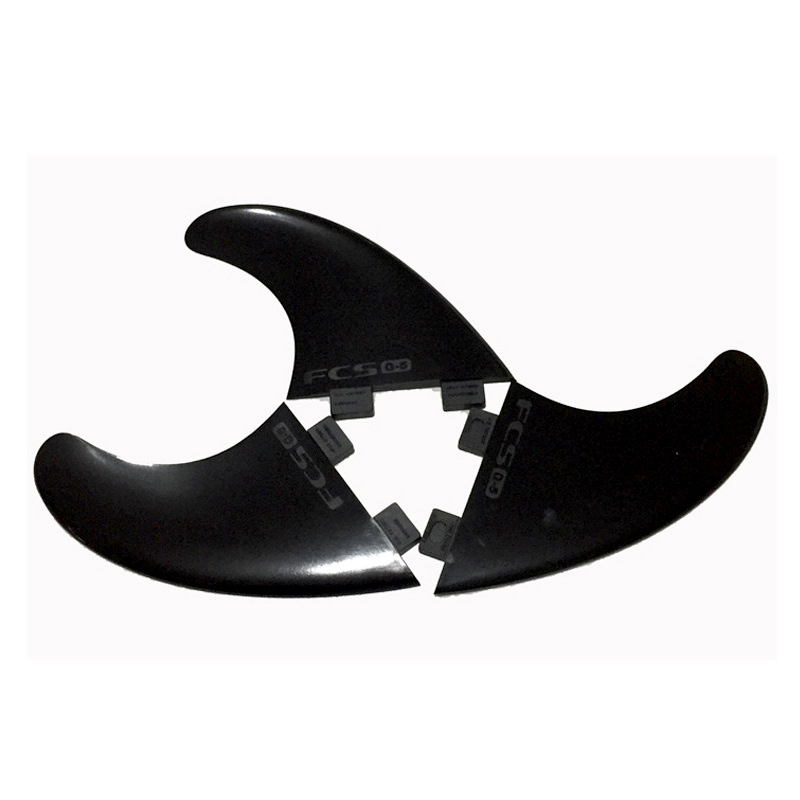 There are words G5 tail rudder surfboard fin FCS left, middle and right 3 sets of surfboard water fin paddle board accessories wholesale