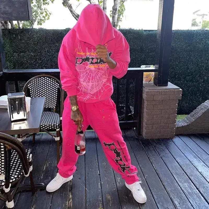 Young Thug American Sp5Der 555555 Pink Hoodie Sweatshirt for Men and Women