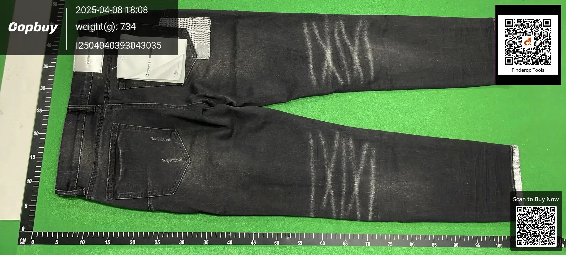 Trendy Pur Hand-Painted Ripped Jeans American High Street Washed Vintage Vibe Straight-Leg Slim Pants