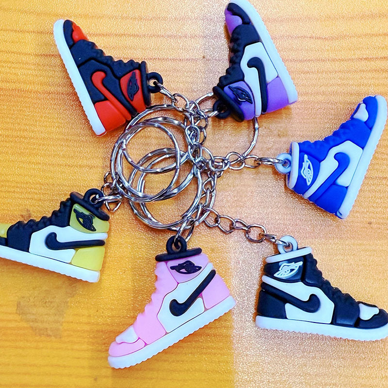 Cross-border Explosions aj Basketball Shoes Small Pendant Stereo Doll Keychain Cartoon Luggage Hanging Gifts Mobile Phone Accessories