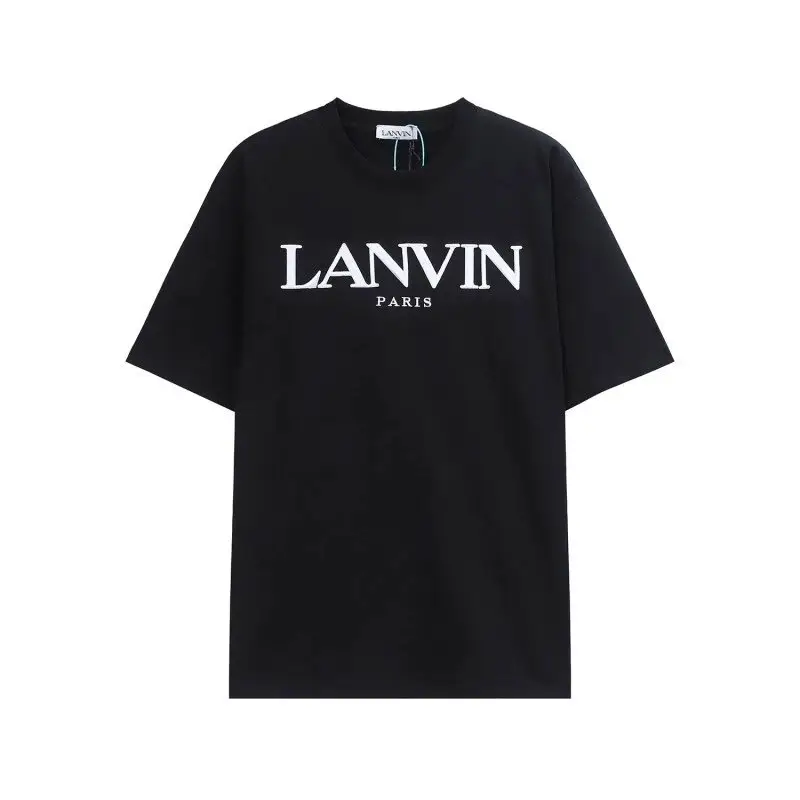 lan经典vin款刺绣印花泼墨情侣短袖T恤