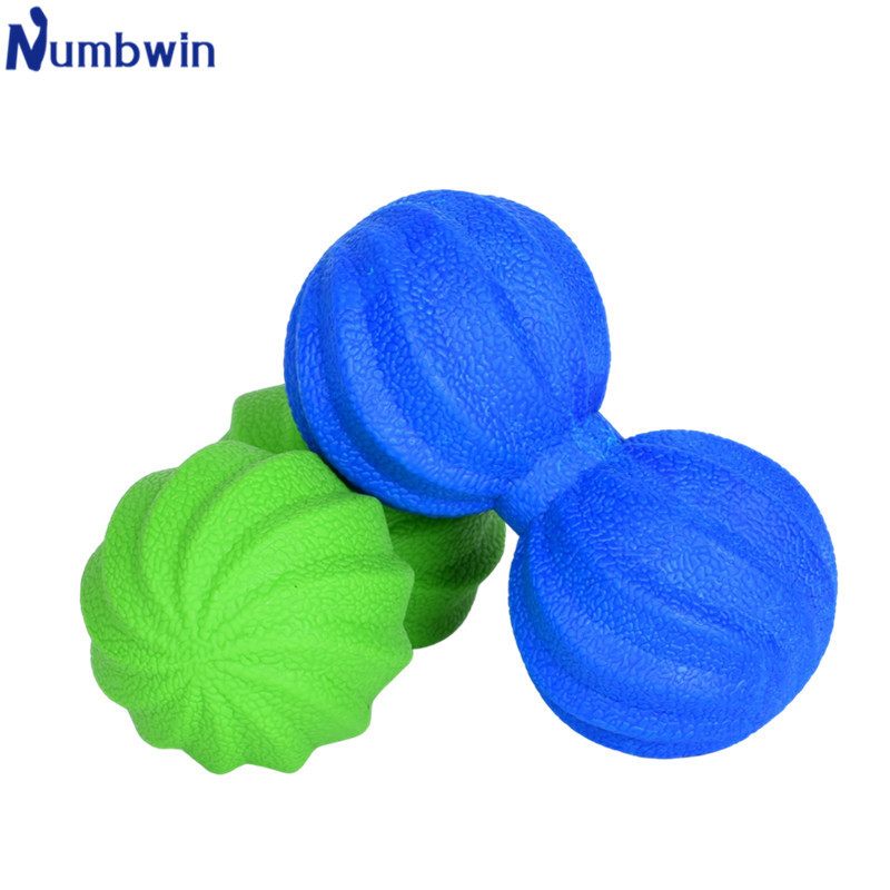 Yoga peanut fascia ball waist back muscle relaxation stripe hardness massage ball fitness calf rolling ball cross-border